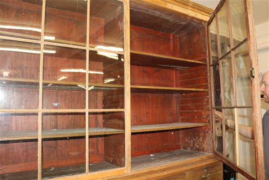 A George III pine housekeepers cupboard W.186cm